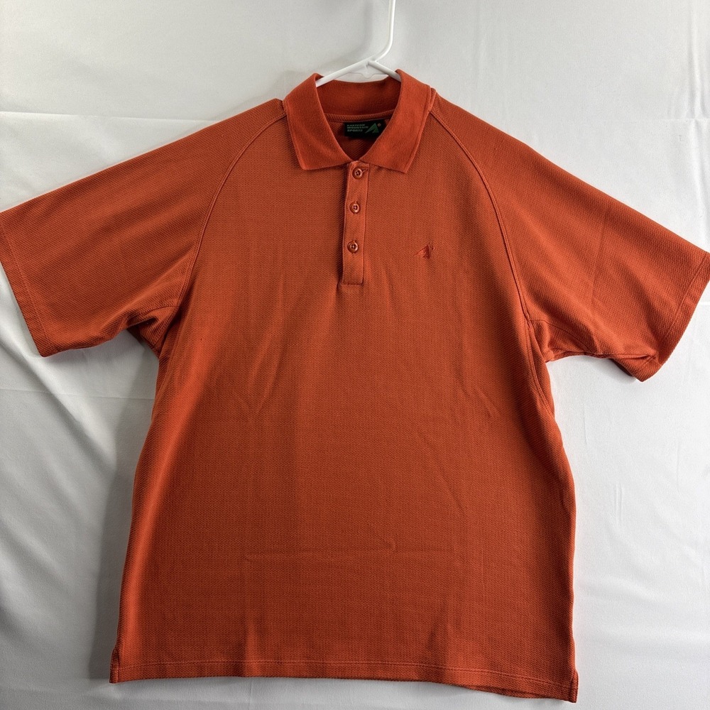 Eastern Mountain Sports Collared Men's Medium Orange S/S Polo Shirt Breathable